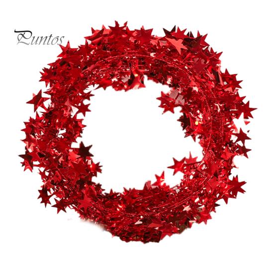 7,5 m weihnachtliche Farbstäbe, leuchtende kreative Weihnachtsdekoration, Eisendraht, Weihnachtsbaumschmuck mit Wimpelkette