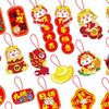 18 Pieces Year Pendants Chinese Hanging Decorations Festival Door Sign Traditional