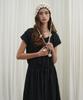Marot Raglan Dobby Cotton Dress_Black