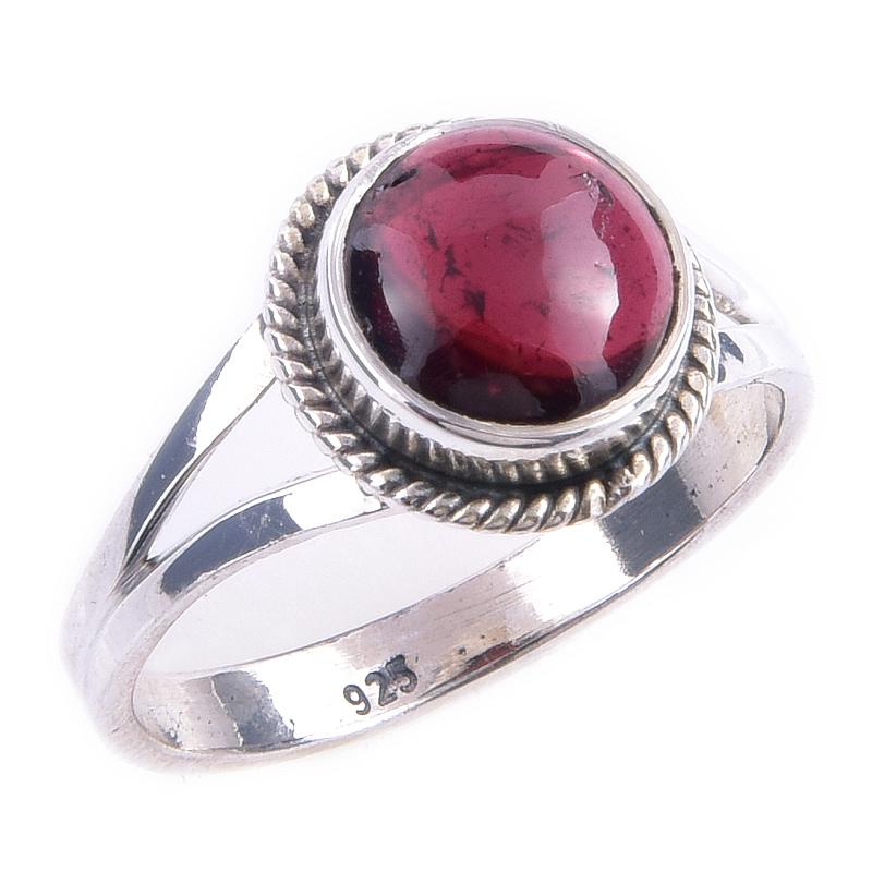 Natural Garnet Gemstone Handmade 925 Solid Sterling Silver Gift Ring Size 7 A4u41