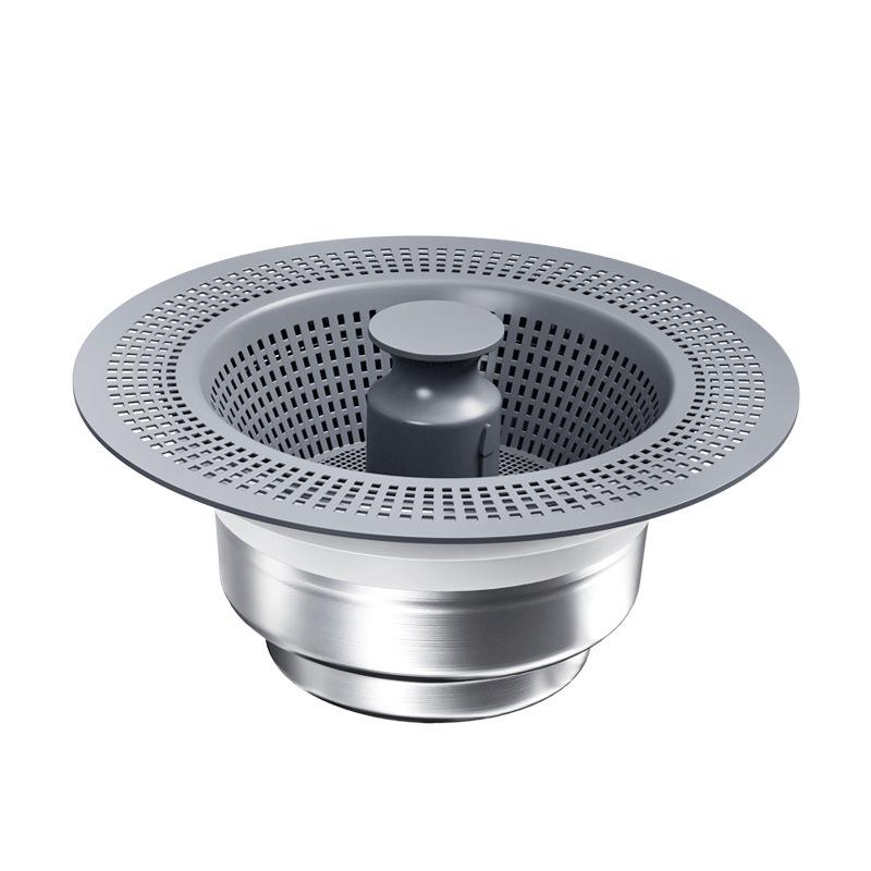US/EU Kitchen Sink Bounce Core Drain Strainer Sink Drain Strainer Sink Stopper Stainless Steel Kitchen Drain Plug Filter Screen