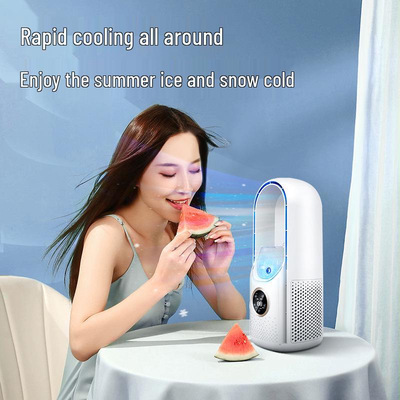 Leafless Mini Desktop USB Air Cooler & Humidifier Fan