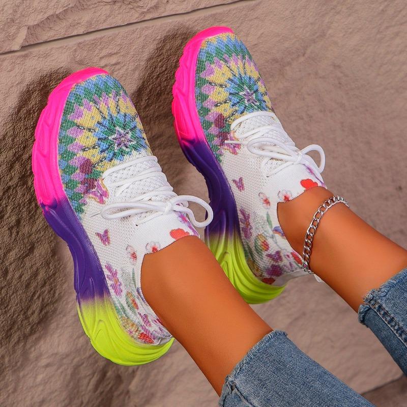 Fashion 2025 Fall New High Quality Mesh Breathable Women Sneakers Fashion Lace Up Ladies Casual Shoes Round Toe Walking Tennis Shoes