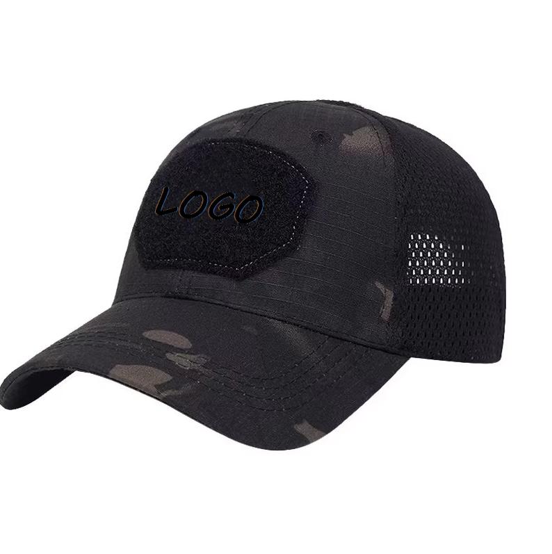 Hot Selling Unisex Fashion Breathable Tactical Satin Hat Pure Cotton Outdoor Trucker Sports Baseball 6 Panel Camo