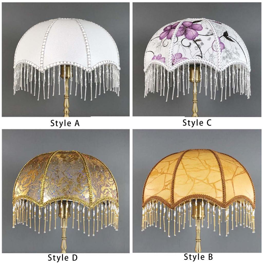 Decorative Shade Lampshade Lamp Cover, Suitable for E27 Lamp Holder with Tassel, Elegant Vintage Style