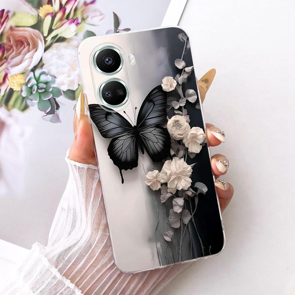 Clear Casing For Huawei Nova 10SE BNE-LX1 BNE-LX3 BNE-AL00 Cover For Huawei Nova 10 SE Case Fashion Butterfly Funny Cute Painted