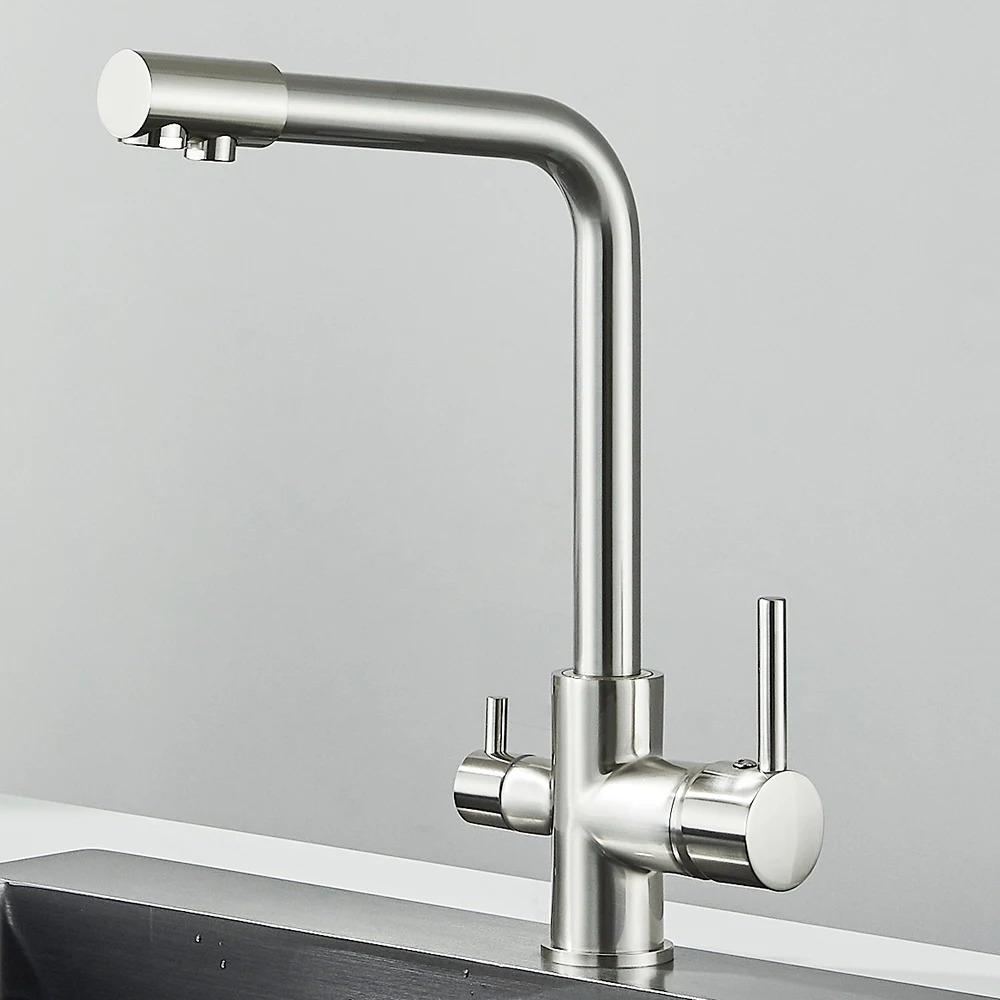 Gold Luxury Waterfilter Tap Kitchen Faucets Mixer Drinking Water Filter Kitchen Faucet Sink Tap Hot Cold Water Tap For Kitchen