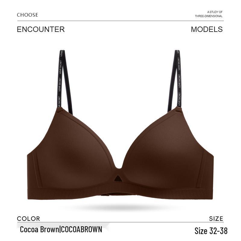 Seamless Push-Up Wire-Free Bra for Small Busts: Side Support, Anti-Sag, Sexy Thin Straps, Comfortable Fit