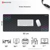 EXCO Mouse Pad, Extra Large Desk Mat, Computer Office Gaming Cartoon Anime Edge-Locked Keyboard Pad, Non-Slip, 800*300mm, Hexagonal Colorful 0258