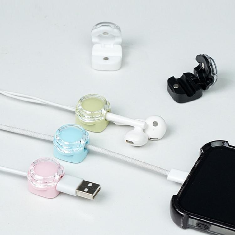 6PCS Magnetic Cable Winder Self-Adhesive Fixed Power Cord Organiser Intelligent Devices Charging Wire Holder Clamp