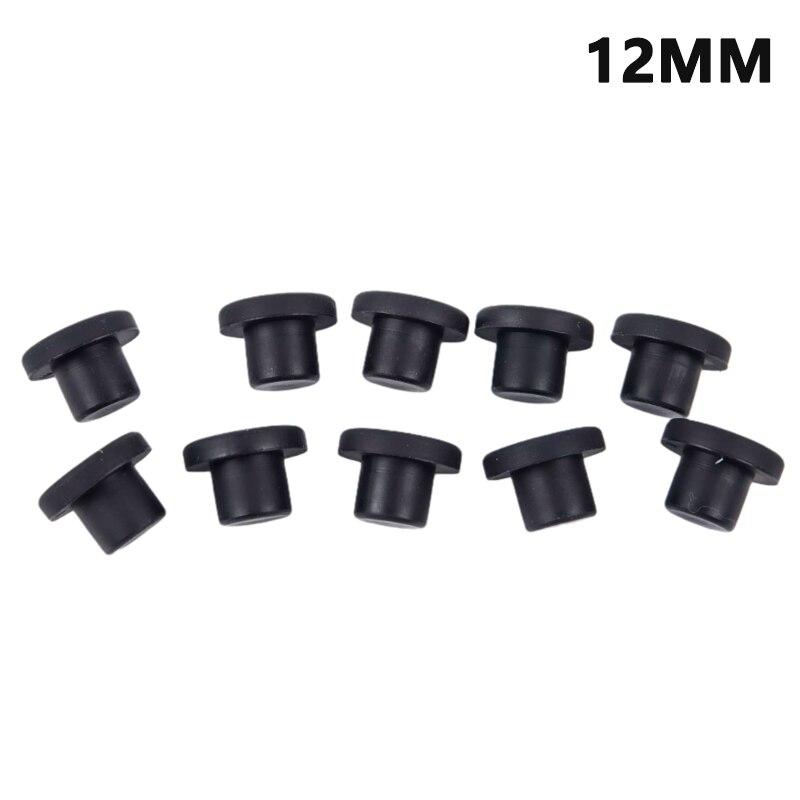 10Pcs Black Silicone Rubber Snap-on Hole Plug  3 3.5 5  8 to 12mm Blanking End Caps Seal Stopper