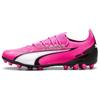 Ultra Ultimate MG Multi Ground Artificial Turf Pu Soccer Shoes Unisex Pink Black White 107749-01