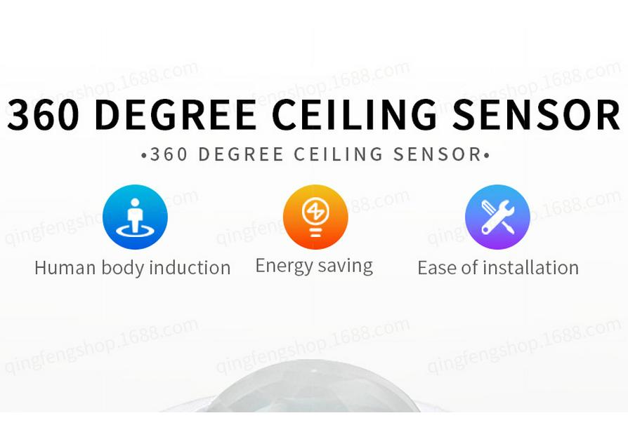 Ceiling-Mounted LED Infrared Body Sensor Switch