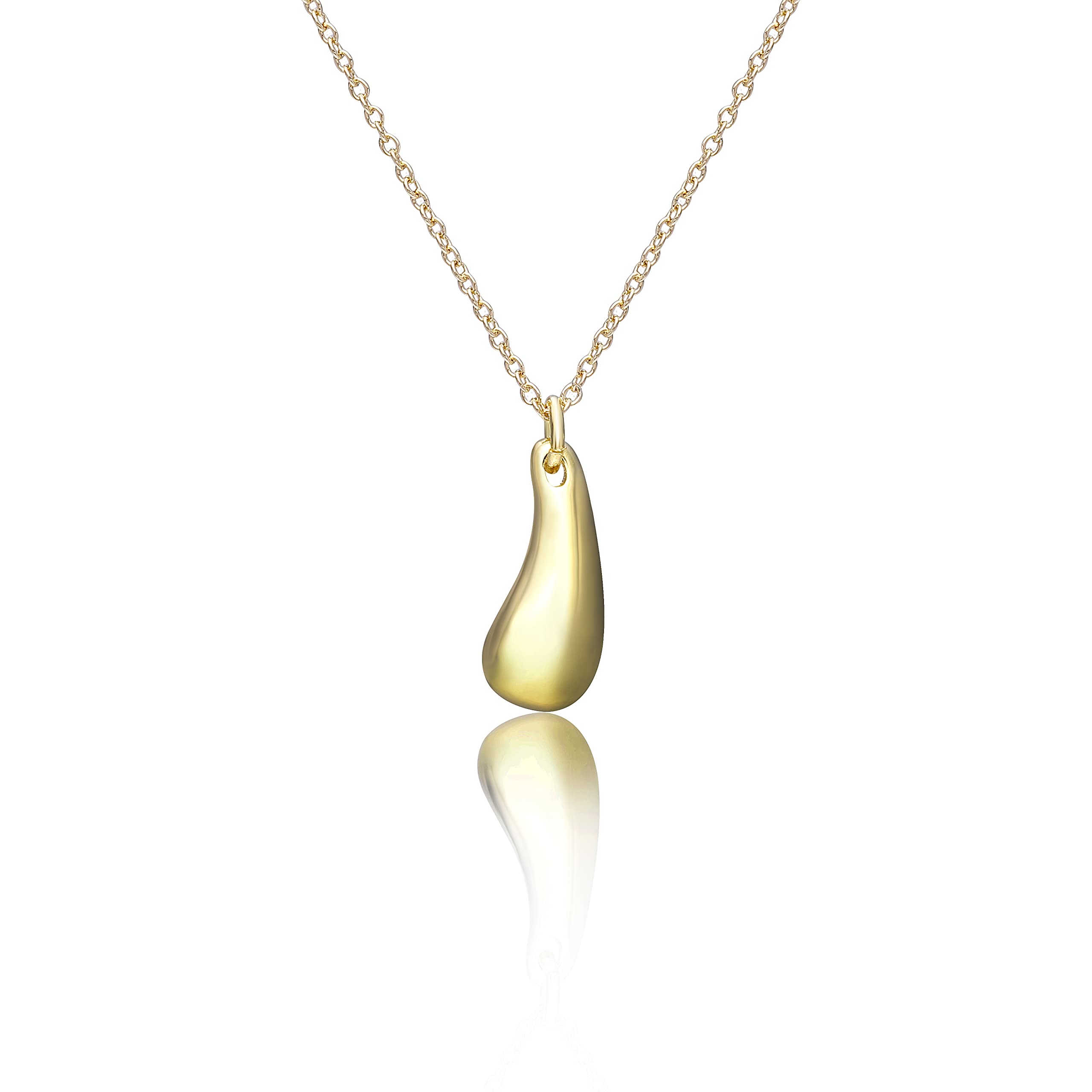 

NAOTJEWELRY Teardrop Necklace, Gold, 18K Gold Coated, Women s, Drop-Shaped, with Gift Box