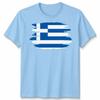 Gescheurde Griekse Vlag Unisex T-shirt Griekse Trots Verweerd Ontwerp Grafische Tee