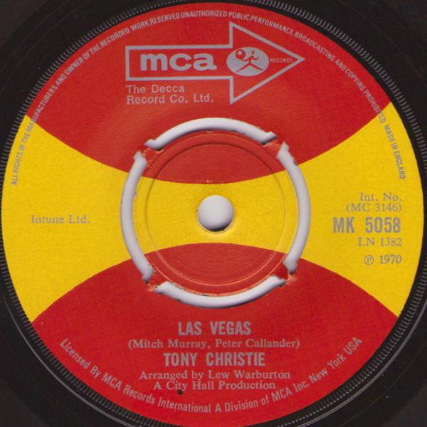 

7inch Record TONY CHRISTIE - Las Vegas MK5058 MCA Records 1970 UK Pop Used