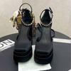 Fashion New Fashion Women Pumps Retro Mary Janes Chunky Heels Sandals Spring Platform Dress Party Wedding Basic Shoes Woman Big Size
