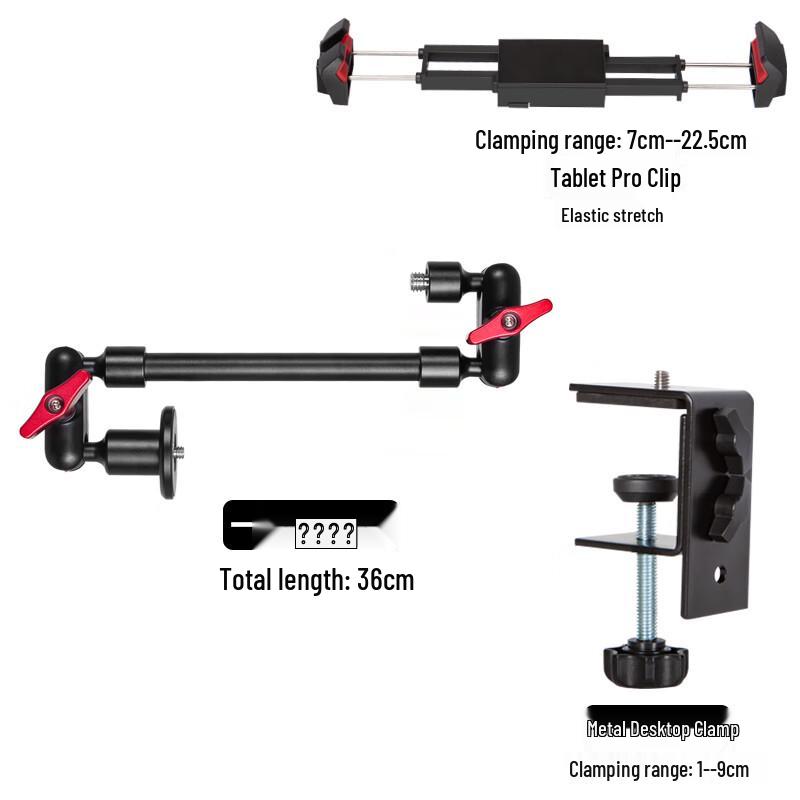 TEXIAN Multi-functional Desk Clamp Camera/Tablet Mount