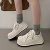 Popular White Shoes Women's New Ugly and Cute Big-headed Thick-soled Bread Shoes In the Spring of 2025, Versatile Casual Sports Shoes