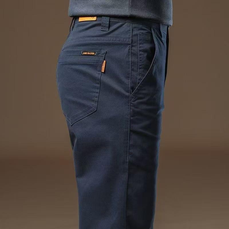 

Summer Thin Men s Casual Pants Versatile Elastic Light Business Trousers Work Formal Slim Straight Pants 38 синій