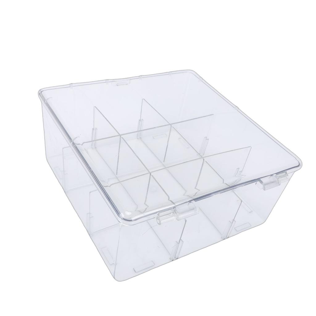 Trading Card Storage Box 9 Grid Card Organizer Detachable Holds 1500 Cards with Lid Dust Proof for Collectors
