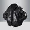 Jacket Men's Casual Top Plus Size PU Windproof Waterproof Jacket Men's Wear