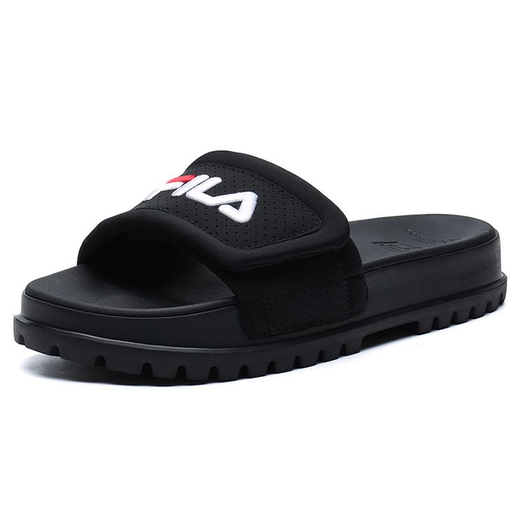 FILA Stylish Cozy Flat Heel Sports Slippers Black Women's F12W124624FBK