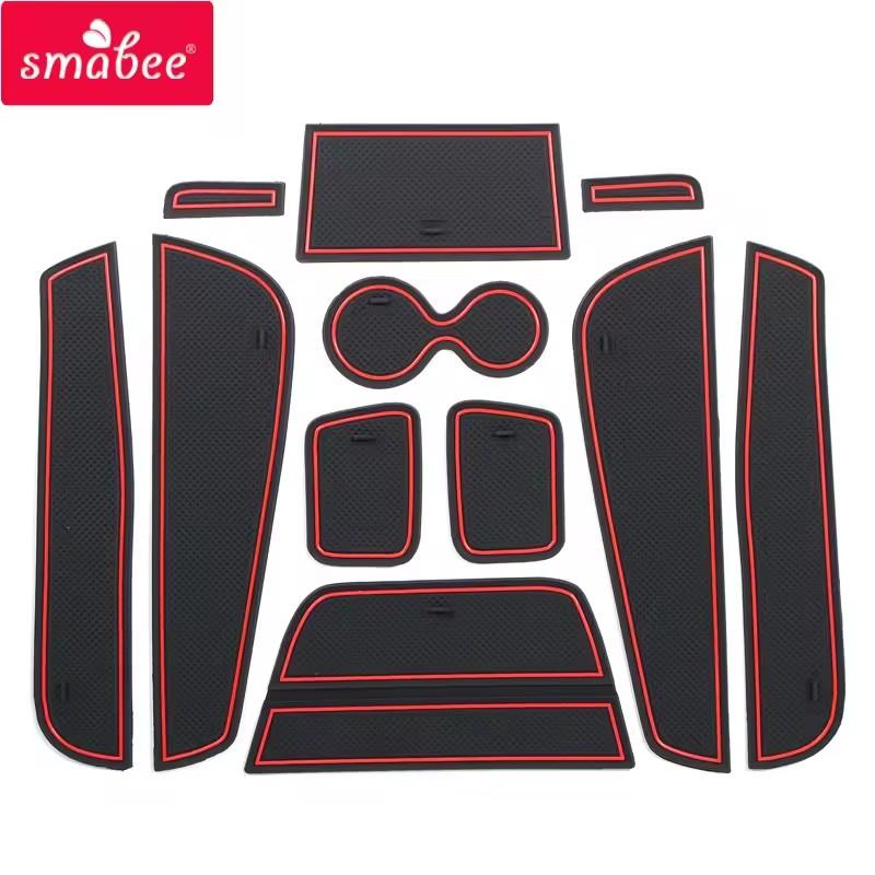 for RENAULT Captur 2013 - 2016 Anti-Slip Gate Slot Pad Cup Holder Coaster Door Groove Mats Car Sticker Car Interior Accessories