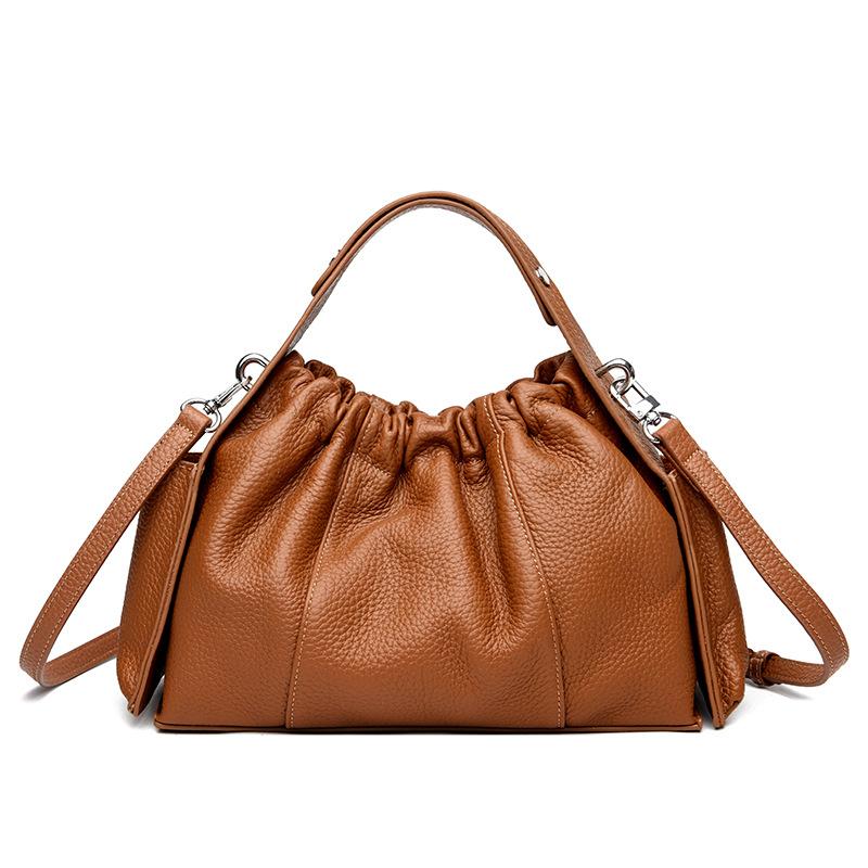 

Новый нишевый дизайн, модная ретро-плиссированная сумка-облако, на плечо, кроссбоди, универсальная сумочка, женская сумка из натуральной кожи