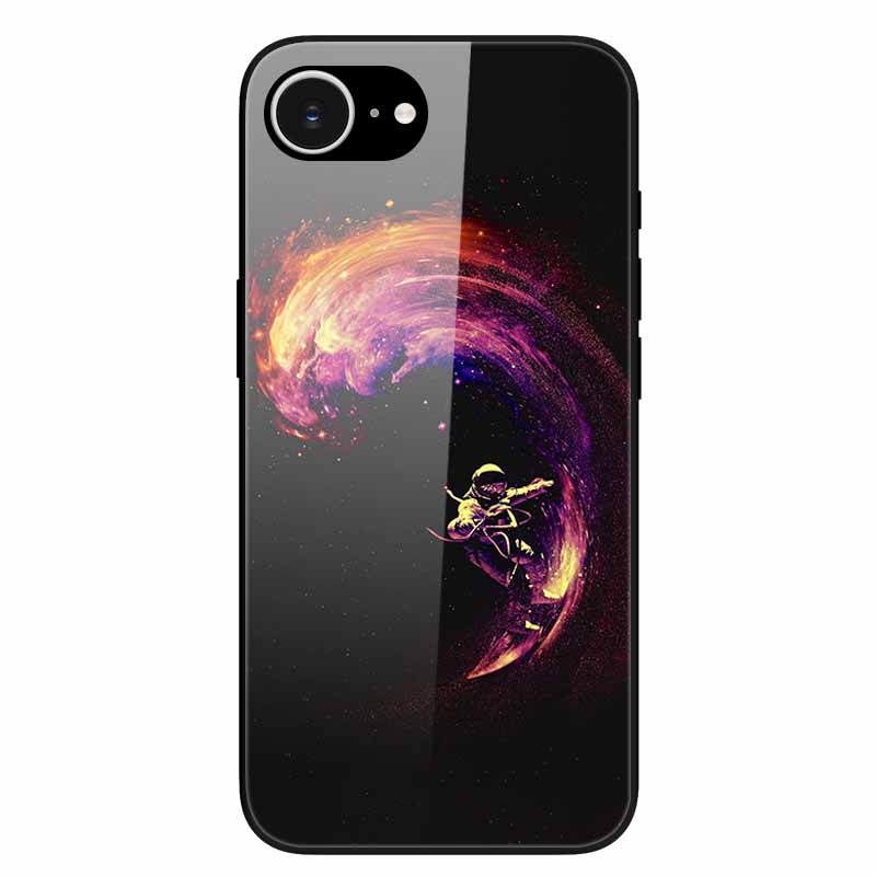 For iPhone 16E 2025 Case Black Bumper Tempered Glass Hard Phone Cases for iPhone16e 16e Back Cover for iPhoneSE SE 2025 Cool New
