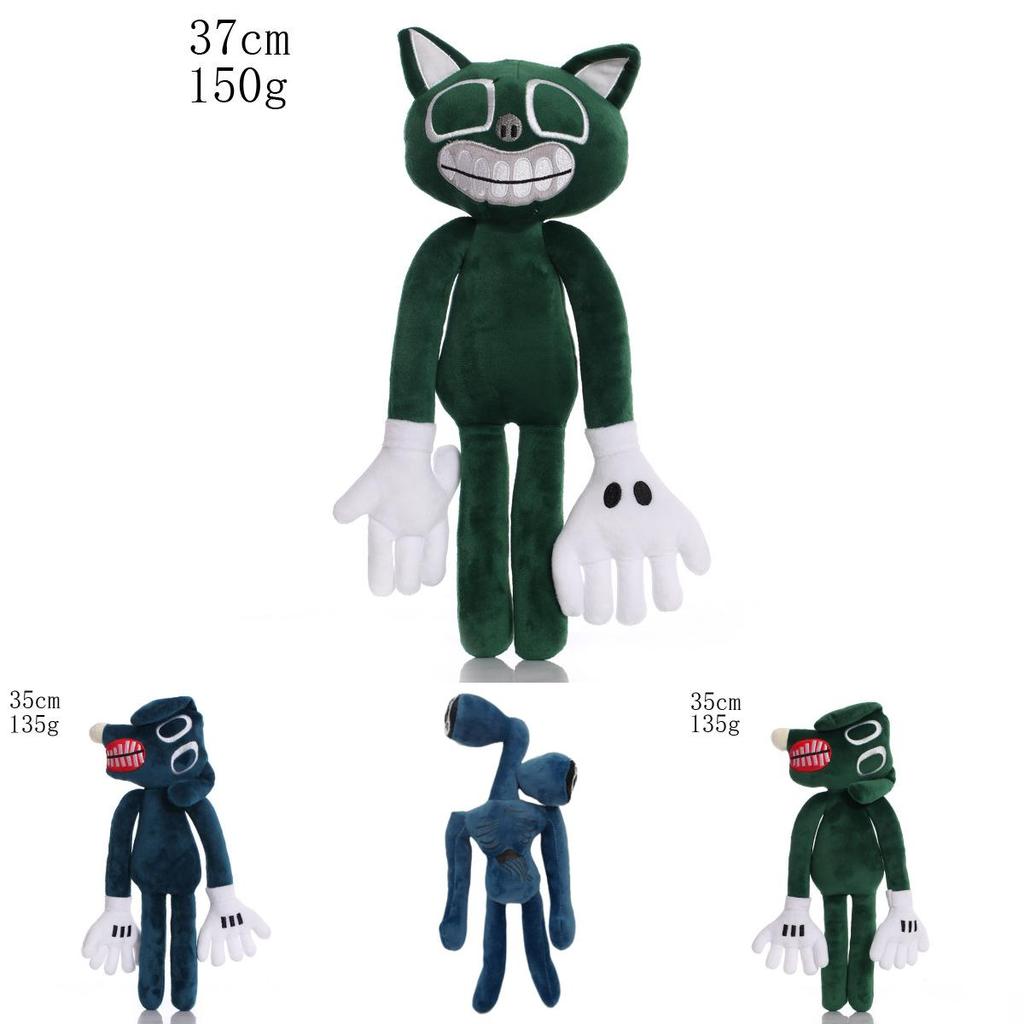Siren Head Horror Plush Toy With Crooked Neck In Green Color