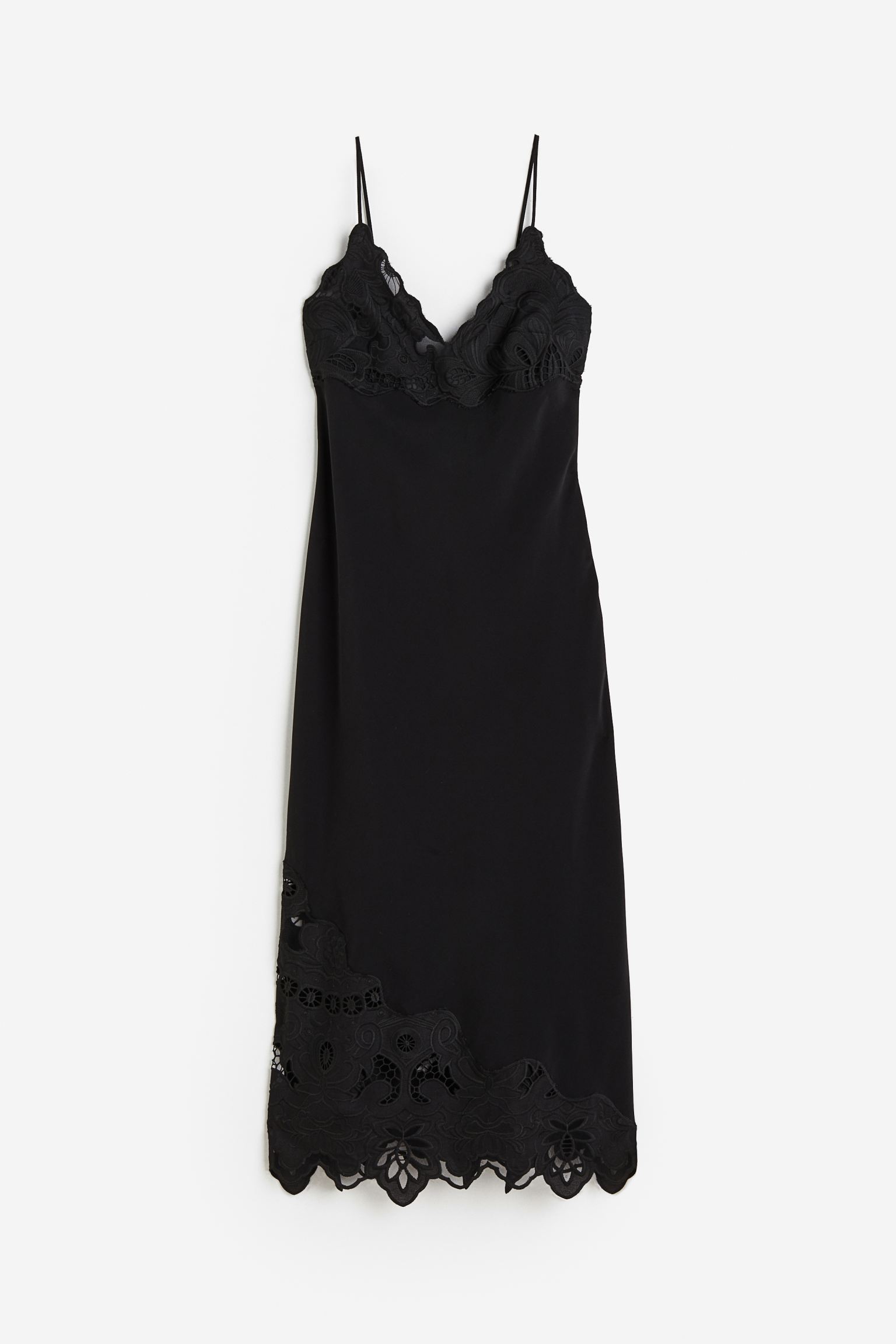 

Lace-detail slip dress