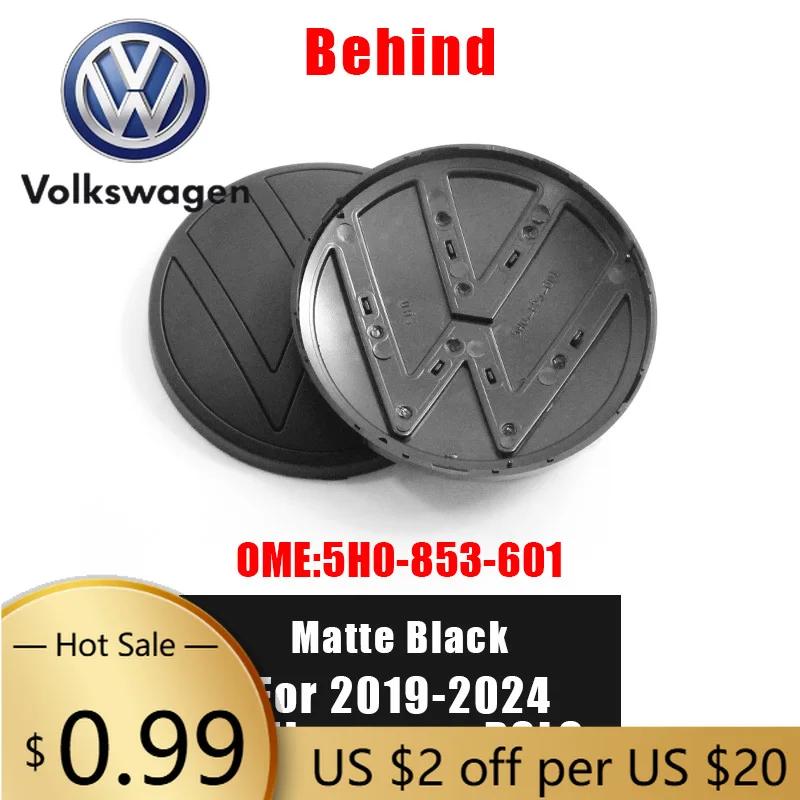 DKRSE1 For VW Volkswagen Jetta MK5 Golf 1Pc  For Volkswagen Polo 2019-2024 139mm 110mm 5H0853601D VW Car Logo Emblem Hood Front And Rea