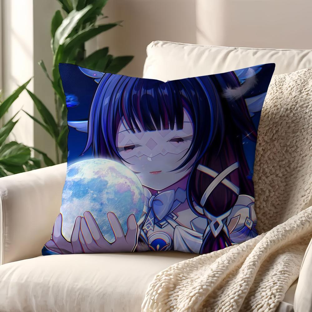 GGenshin Columbina Impact cushion cover For Pillow Printing Sofa Decoration Home Car Room Coffee Shop Office Nordic Simplicity