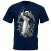 Summer Saint Michael The Archangel Destroy Devil Catolic Unisexs TShirt Loose Black High Quality Cotton Round Neck Short Sleeve