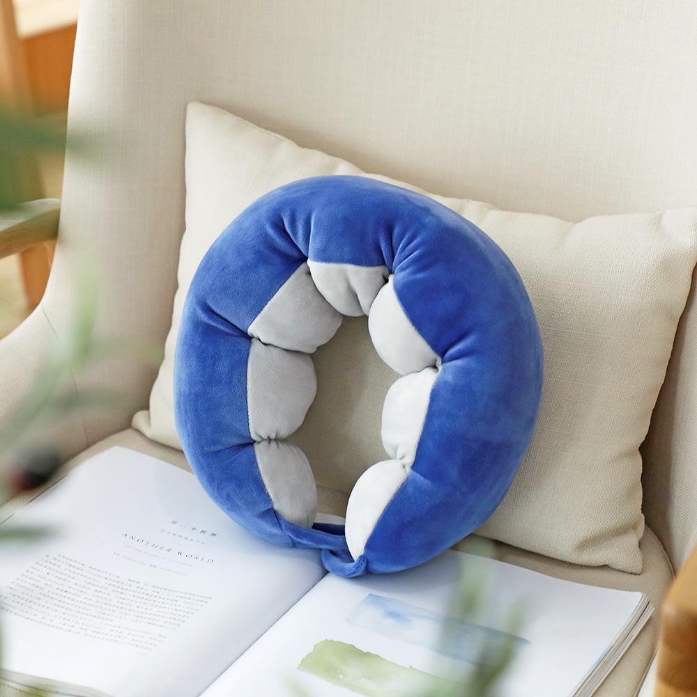 Niestandardowa kreskówkowa pluszowa poduszka pod kark w kształcie litery U na podróże na świeżym powietrzu – przenośny zagłówek z bawełny PP