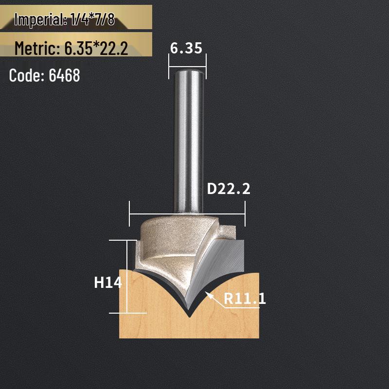 Professionelles 1/2" Schaft Wolframstahl Spitzschnitzmesser & 1/4" Schaft Trimmer Fräser für Holzbearbeitung