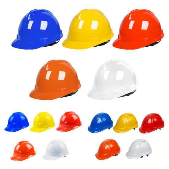 Construction Security Helmet with Ventilation System Adjustable 4-Point Ratchet Suspension Industrial Work Head Protection ABS Hard Hat