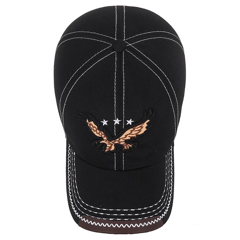 Men's Patchwork Eagle Embroidery Baseball Cap - Spring/Autumn Sunshade Duckbill