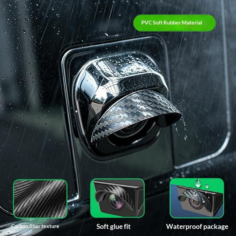 Car Rear View Camera Rain Visor Hood Waterproof Protective Cover Backup Camera Sun Shade Rain Shield Universal Pvc Accessories