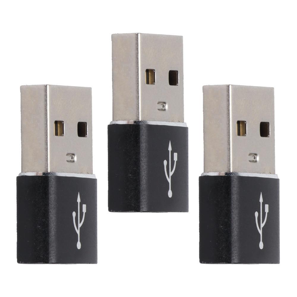 3PCS U Disk Adapter USB to TypeC Adapter USB C Female to USB Male Adapter Computer Use