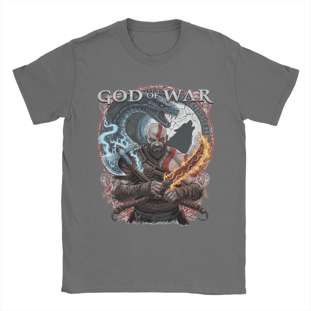 Unisexs TShirts The God of War Kratos Casual Cotton Tees Short Sleeve T Shirt Round Collar Clothes Plus Size