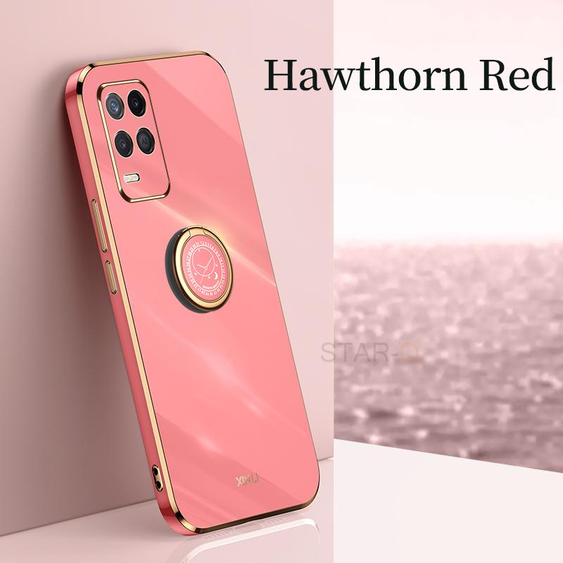 Luxury Plating Gold Frame Phone Case On For Oppo Realme 8 Pro 4g Realme8 8pro Soft Silicone Tpu Back Cover