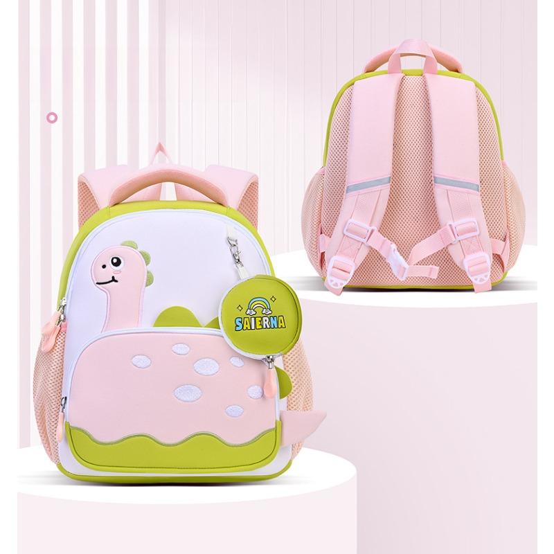 Kindergarten Schoolbag for Girls, Cute Dinosaur Diving Material, Large-capacity Children's Small Schoolbag