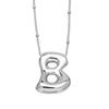 FLOLA Silver Plated Bubble Letter Pendant Necklaces For Women Initial Letter A-Z Necklace Custom Name Copper Jewelry nkeq63