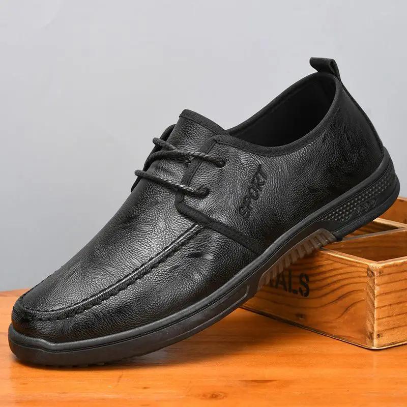 

Модная мужская повседневная обувь на плоской подошве, шнуровка, лоферы, обувь, предложение, слипоны, низкая цена, для взрослых, летняя распродажа, легитимная, обычная, мужская кожаная обувь 38