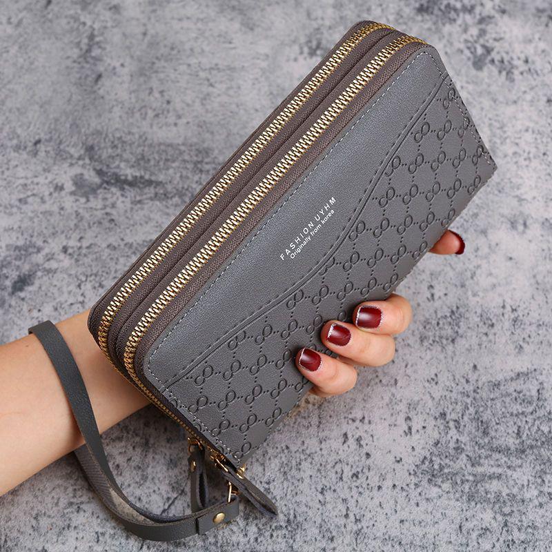 Women's Large Zipper Wallet with Phone Pocket and Card Slots