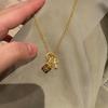 Zircon Cross Pendant Necklace - High-End Clavicle Chain with Cold Style for Women