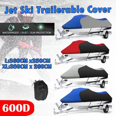 Housse de protection remorquable pour jet ski 600D de type L/XL, imperméable, anti-UV, pour Yamaha Wave Runner EXR VX Cruiser F, bateau à coque en V