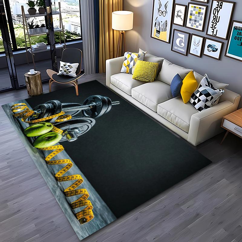 GYM Téma 3D Tisk Velkoplošné Koberce pro Domácí Obývací Pokoj Dětskou Ložnici Pohovku Vstupní Rohožka Kuchyňské Podlahové Koberce ProtiskluzovéDekor